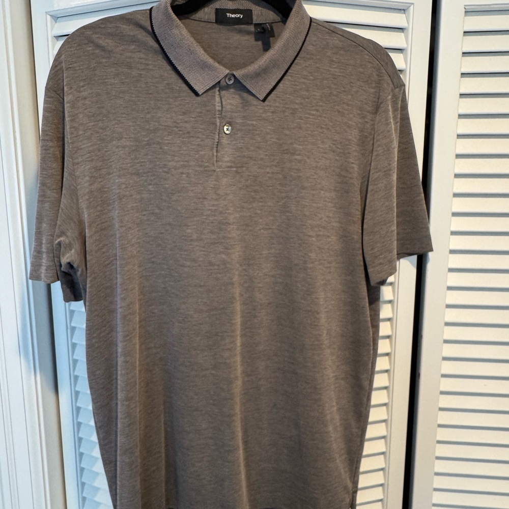 Theory Men's Charcoal Polo Shirt